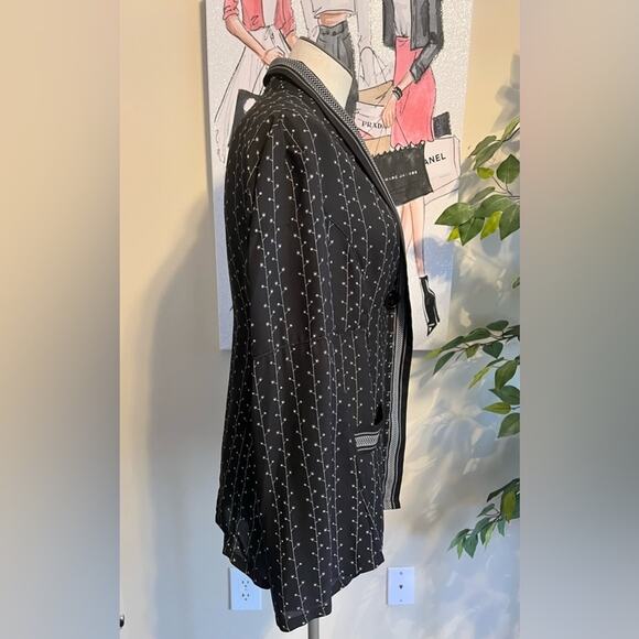 Max Studio Dressy Boho Loose Sheer Bell Sleeve Black Shirt Jacket Size Small - Picture 6 of 9